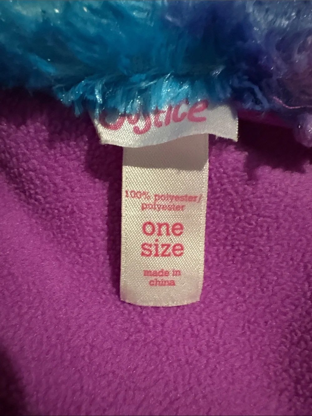 Rainbow Tie-Dye Fleece throw - Purple Lining